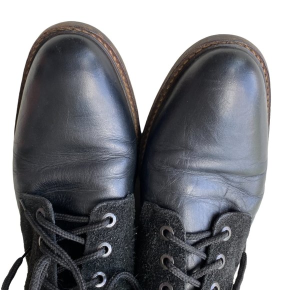 Bull Boxer Vantage 10 Leather Suede Black Biker Ankle Lace Up Boots Biker Core - Picture 14 of 15